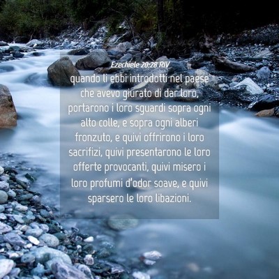 Picture 04 - Ezechiele 20:28 RIV - quando li ebbi introdotti nel paese che avevo - Bible Verse Picture