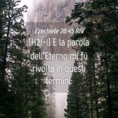 Picture 04 - Ezechiele 20:45 RIV - (H21-1) E la parola dell’Eterno mi fu rivolta - Bible Verse Picture