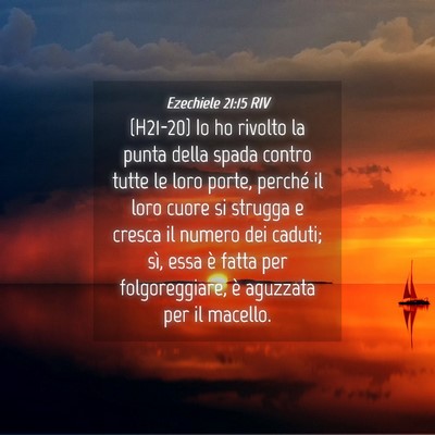 Picture 04 - Ezechiele 21:15 RIV - (H21-20) Io ho rivolto la punta della spada - Bible Verse Picture