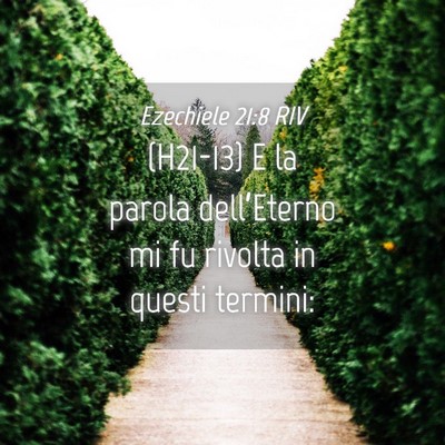 Picture 04 - Ezechiele 21:8 RIV - (H21-13) E la parola dell’Eterno mi fu rivolta - Bible Verse Picture