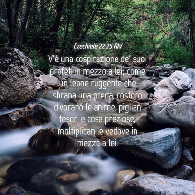 Picture 04 - Ezechiele 22:25 RIV - V’è una cospirazione de’ suoi profeti in - Bible Verse Picture