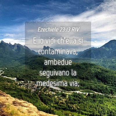Picture 04 - Ezechiele 23:13 RIV - E io vidi ch’ella si contaminava; ambedue - Bible Verse Picture