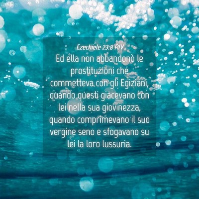 Picture 04 - Ezechiele 23:8 RIV - Ed ella non abbandonò le prostituzioni che - Bible Verse Picture