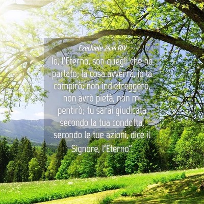 Picture 04 - Ezechiele 24:14 RIV - Io, l’Eterno, son quegli che ho parlato; la - Bible Verse Picture