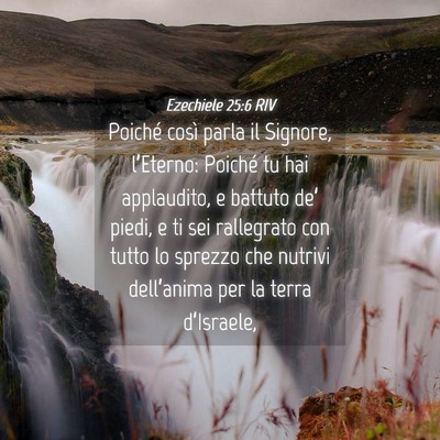 Picture 04 - Ezechiele 25:6 RIV - Poiché così parla il Signore, l’Eterno: - Bible Verse Picture