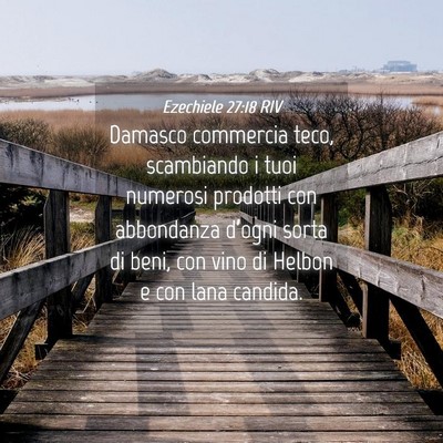 Picture 04 - Ezechiele 27:18 RIV - Damasco commercia teco, scambiando i tuoi - Bible Verse Picture