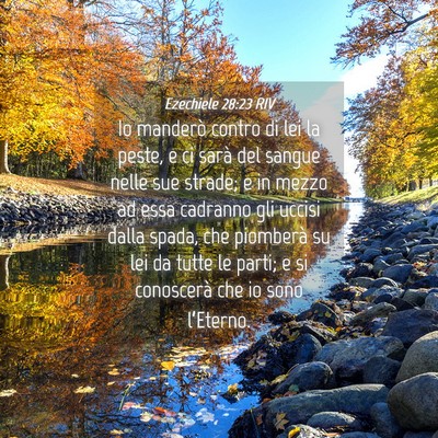 Picture 04 - Ezechiele 28:23 RIV - Io manderò contro di lei la peste, e ci sarà - Bible Verse Picture