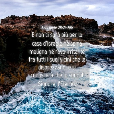 Picture 04 - Ezechiele 28:24 RIV - E non ci sarà più per la casa d’Israele né - Bible Verse Picture