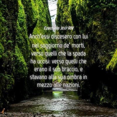 Picture 04 - Ezechiele 31:17 RIV - Anch’essi discesero con lui nel soggiorno de’ - Bible Verse Picture