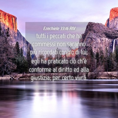 Picture 04 - Ezechiele 33:16 RIV - tutti i peccati che ha commessi non saranno più - Bible Verse Picture