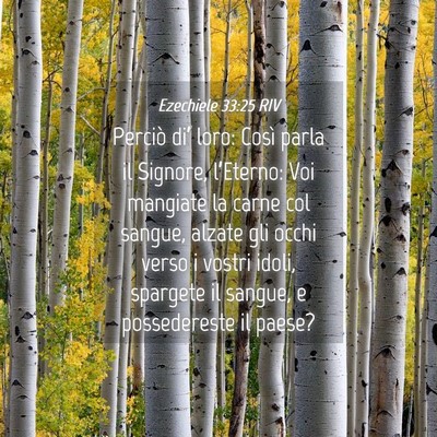 Picture 04 - Ezechiele 33:25 RIV - Perciò di’ loro: Così parla il Signore, - Bible Verse Picture