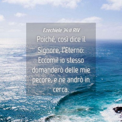 Picture 04 - Ezechiele 34:11 RIV - Poiché, così dice il Signore, l’Eterno: - Bible Verse Picture
