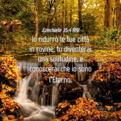 Picture 04 - Ezechiele 35:4 RIV - Io ridurrò le tue città in rovine, tu - Bible Verse Picture