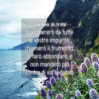 Picture 04 - Ezechiele 36:29 RIV - Io vi libererò da tutte le vostre impurità; - Bible Verse Picture