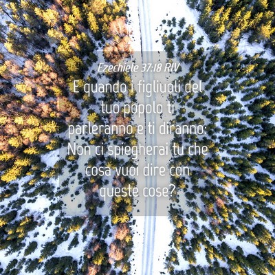 Picture 04 - Ezechiele 37:18 RIV - E quando i figliuoli del tuo popolo ti parleranno - Bible Verse Picture