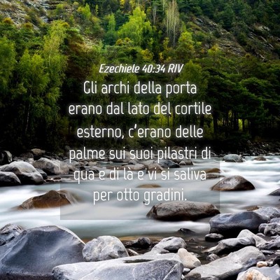 Picture 04 - Ezechiele 40:34 RIV - Gli archi della porta erano dal lato del cortile - Bible Verse Picture