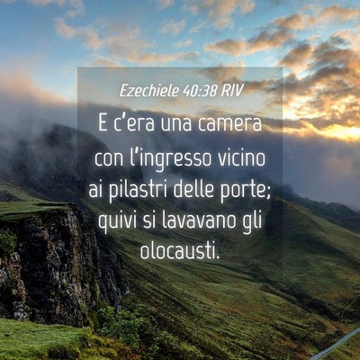 Picture 04 - Ezechiele 40:38 RIV - E c’era una camera con l’ingresso vicino ai - Bible Verse Picture