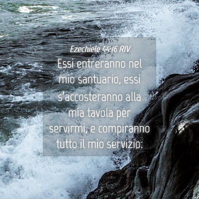 Picture 04 - Ezechiele 44:16 RIV - Essi entreranno nel mio santuario, essi - Bible Verse Picture