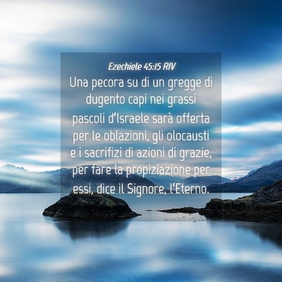 Picture 04 - Ezechiele 45:15 RIV - Una pecora su di un gregge di dugento capi nei - Bible Verse Picture