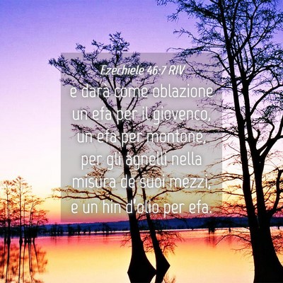 Picture 04 - Ezechiele 46:7 RIV - e darà come oblazione un efa per il giovenco, un - Bible Verse Picture