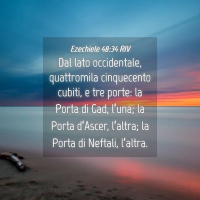 Picture 04 - Ezechiele 48:34 RIV - Dal lato occidentale, quattromila cinquecento - Bible Verse Picture