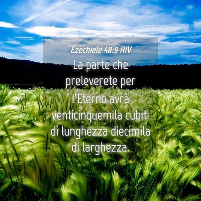 Picture 04 - Ezechiele 48:9 RIV - La parte che preleverete per l’Eterno avrà - Bible Verse Picture