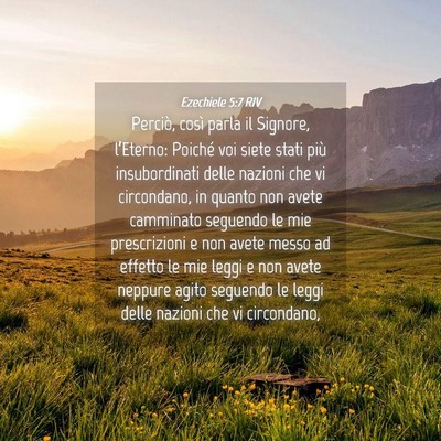 Picture 04 - Ezechiele 5:7 RIV - Perciò, così parla il Signore, l’Eterno: - Bible Verse Picture