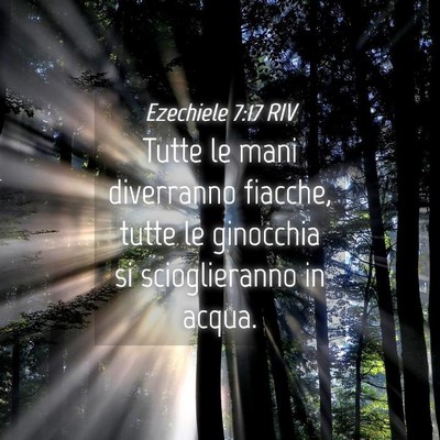 Picture 04 - Ezechiele 7:17 RIV - Tutte le mani diverranno fiacche, tutte le - Bible Verse Picture
