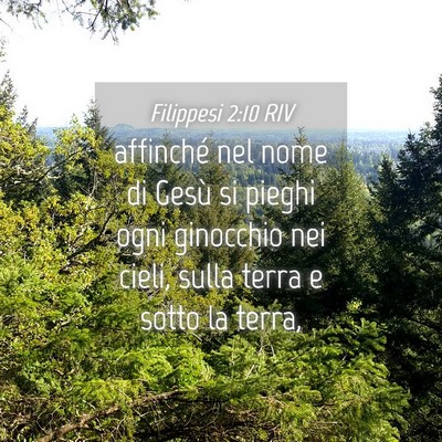Picture 04 - Filippesi 2:10 RIV - affinché nel nome di Gesù si pieghi ogni - Bible Verse Picture