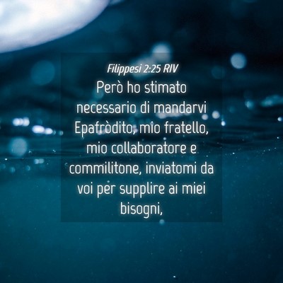 Picture 04 - Filippesi 2:25 RIV - Però ho stimato necessario di mandarvi - Bible Verse Picture