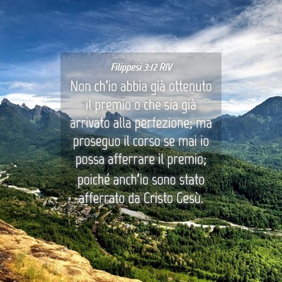 Picture 04 - Filippesi 3:12 RIV - Non ch’io abbia già ottenuto il premio o che - Bible Verse Picture