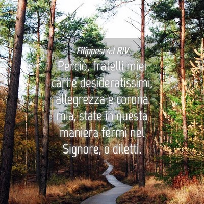 Picture 04 - Filippesi 4:1 RIV - Perciò, fratelli miei cari e desideratissimi, - Bible Verse Picture