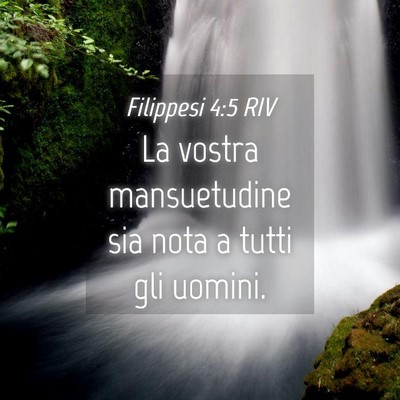 Picture 04 - Filippesi 4:5 RIV - La vostra mansuetudine sia nota a tutti gli - Bible Verse Picture