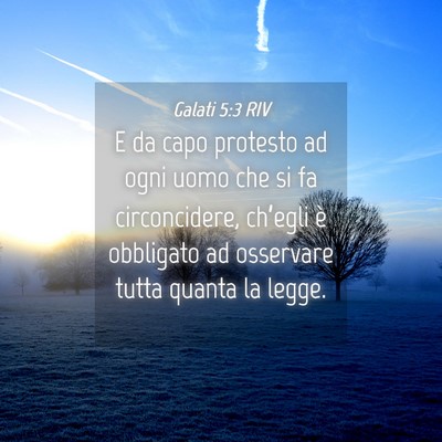 Picture 04 - Galati 5:3 RIV - E da capo protesto ad ogni uomo che si fa - Bible Verse Picture