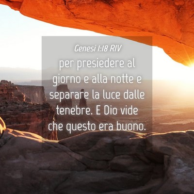 Picture 04 - Genesi 1:18 RIV - per presiedere al giorno e alla notte e separare - Bible Verse Picture