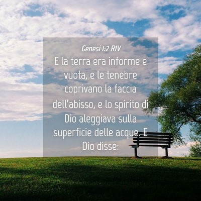 Picture 04 - Genesi 1:2 RIV - E la terra era informe e vuota, e le tenebre - Bible Verse Picture