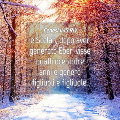 Picture 04 - Genesi 11:15 RIV - e Scelah, dopo aver generato Eber, visse - Bible Verse Picture