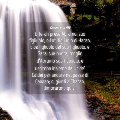 Picture 04 - Genesi 11:31 RIV - E Terah prese Abramo, suo figliuolo, e Lot, - Bible Verse Picture