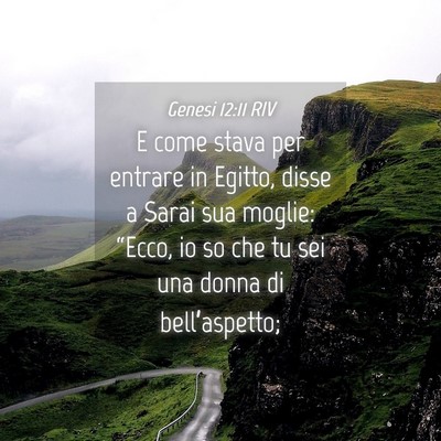Picture 04 - Genesi 12:11 RIV - E come stava per entrare in Egitto, disse a Sarai - Bible Verse Picture