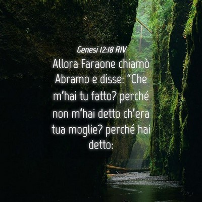 Picture 04 - Genesi 12:18 RIV - Allora Faraone chiamò Abramo e disse: “Che - Bible Verse Picture