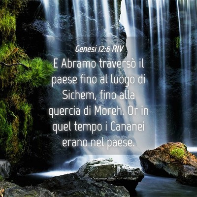 Picture 04 - Genesi 12:6 RIV - E Abramo traversò il paese fino al luogo di - Bible Verse Picture