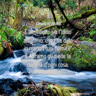 Picture 04 - Genesi 14:20 RIV - E benedetto sia l’Iddio altissimo, che t’ha - Bible Verse Picture