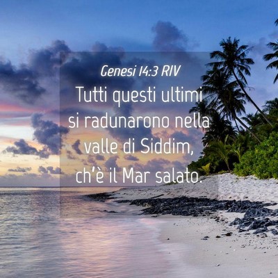 Picture 04 - Genesi 14:3 RIV - Tutti questi ultimi si radunarono nella valle di - Bible Verse Picture