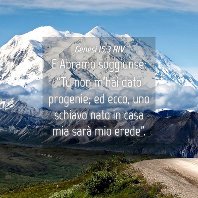 Picture 04 - Genesi 15:3 RIV - E Abramo soggiunse: “Tu non m’hai dato - Bible Verse Picture