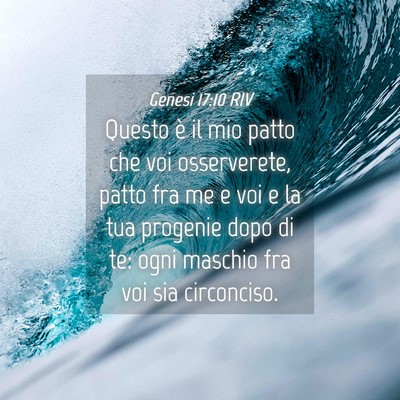 Picture 04 - Genesi 17:10 RIV - Questo è il mio patto che voi osserverete, patto - Bible Verse Picture