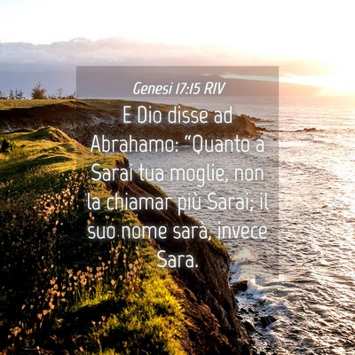 Picture 04 - Genesi 17:15 RIV - E Dio disse ad Abrahamo: “Quanto a Sarai tua - Bible Verse Picture