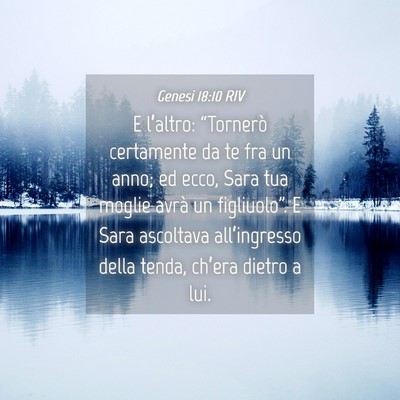 Picture 04 - Genesi 18:10 RIV - E l’altro: “Tornerò certamente da te fra un - Bible Verse Picture