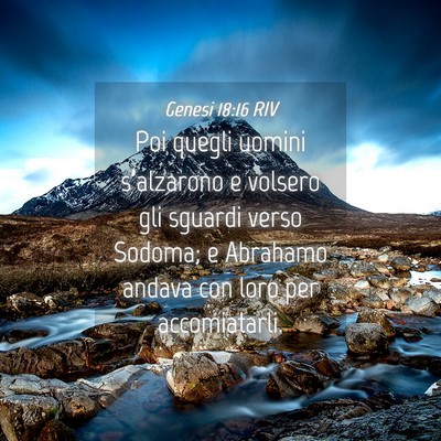 Picture 04 - Genesi 18:16 RIV - Poi quegli uomini s’alzarono e volsero gli - Bible Verse Picture