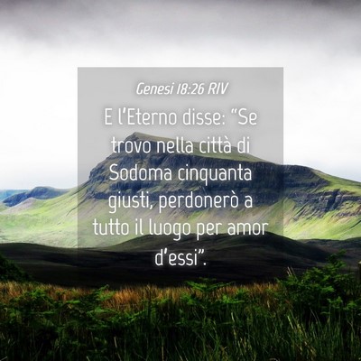 Picture 04 - Genesi 18:26 RIV - E l’Eterno disse: “Se trovo nella città di - Bible Verse Picture