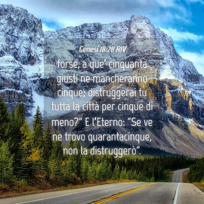Picture 04 - Genesi 18:28 RIV - forse, a que’ cinquanta giusti ne mancheranno - Bible Verse Picture